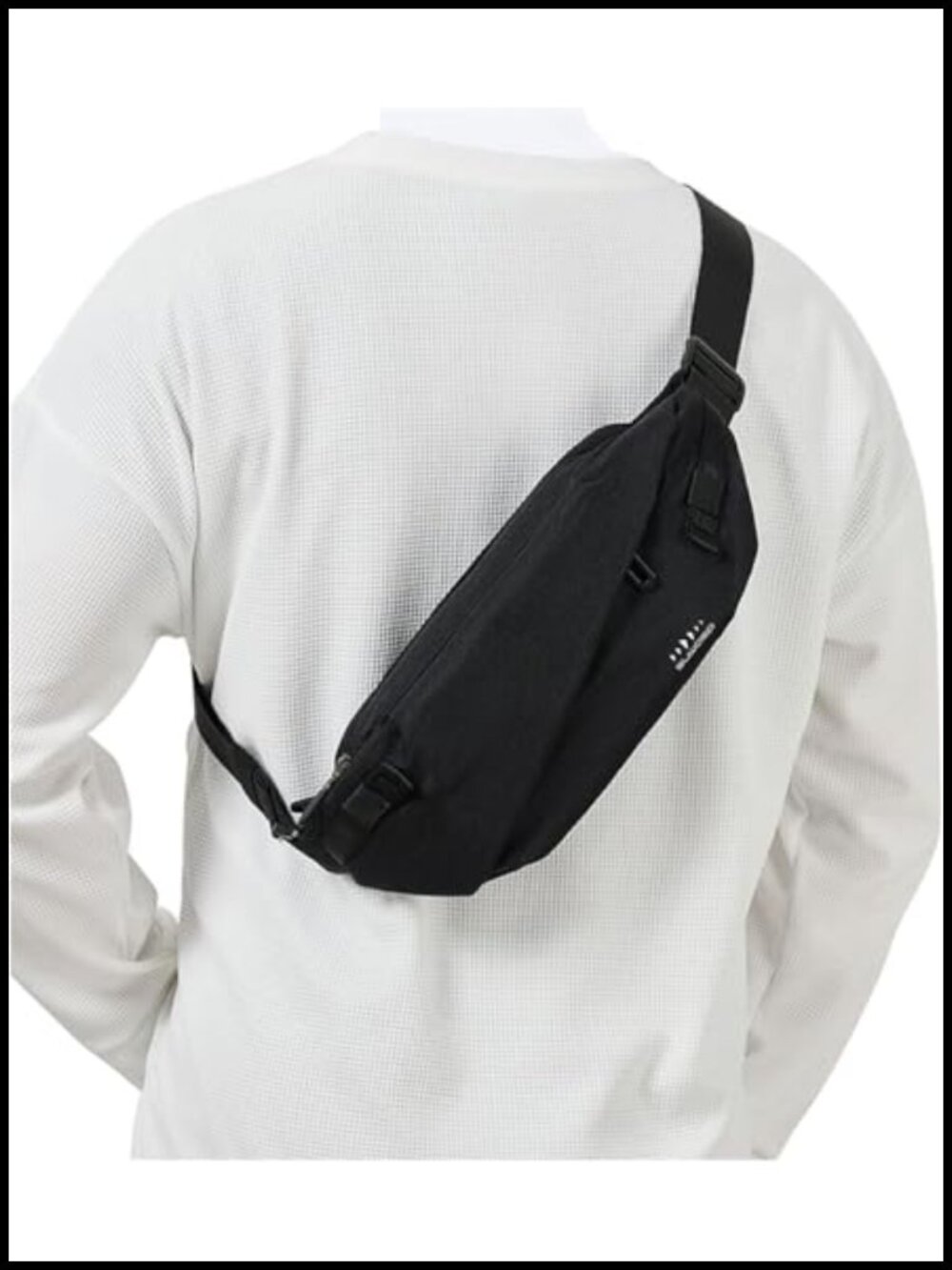 Unisex Crossbody Sling Bag Waist Pack Water Resistant Nylon Travel Running